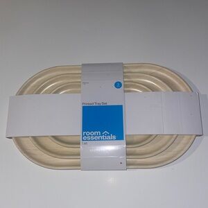 Room Essentials Printed Tray Set NWT Home Decor Kitchen Serving Guests Host Fun